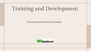 Employee Training and Development in HRM