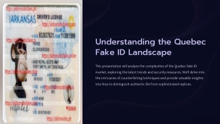 Fake IDs for Quebec