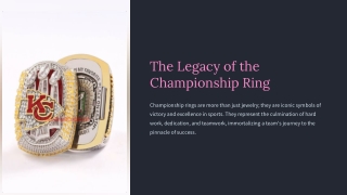 Design Championship Ring