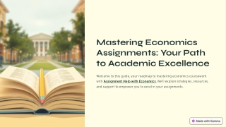 Mastering Economics Assignments Your Path to Academic Excellence