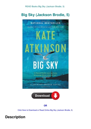 READ Books Big Sky (Jackson Brodie  5)