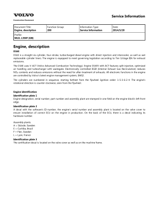 Volvo L350F Wheel Loader Service Repair Manual Instant Download