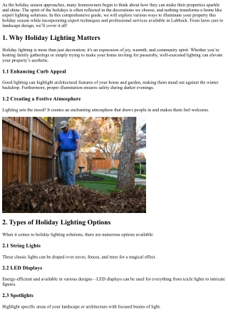 Illuminate Your Property This Holiday Season with Expert Lighting Solutions!