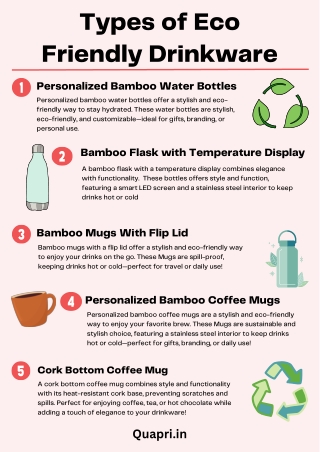 Types of Eco Friendly Drinkware