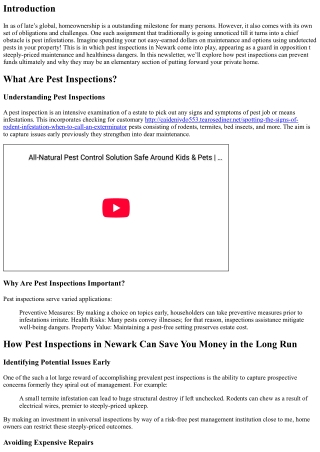 How Pest Inspections in Newark Can Save You Money in the Long Run
