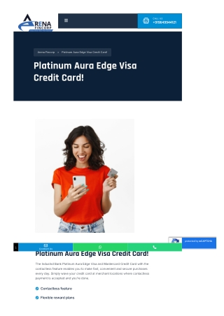 Platinum Aura Edge Visa Credit Card: Exclusive Benefits & Rewards