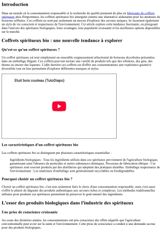Coffrets spiritueux bio : une nouvelle tendance à explorer