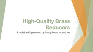 High-Quality Brass Reducers