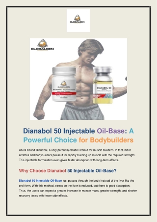 Buy Dianabol 50 Injectable Oil-Base in Cheap Price