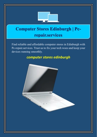 Computer Stores Edinburgh | Pc-repair.services