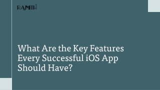 What Are the Key Features Every Successful iOS App Should Have
