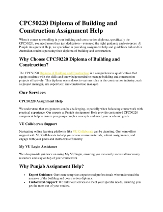 CPC50220 Diploma of Building and Construction Assignment Help  3 (1)