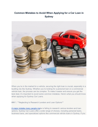Small Business Loans in Sydney