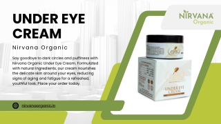 Natural and Organic under eye cream
