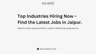 Top Industries Hiring Now – Find the Latest Jobs in Jaipur.