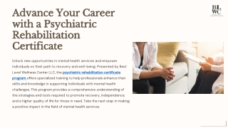 Advance Your Career with a Psychiatric Rehabilitation Certificate
