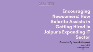 Encouraging Newcomers: How Salarite Assists in Getting Hired