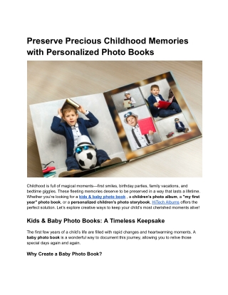 Kids & Baby Photo Books