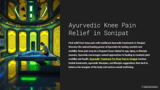 Best Ayurvedic Treatment For Knee Pain in Sonipat