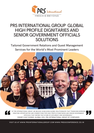 PRS International Group  Global High-Profile Dignitaries and Senior Government O