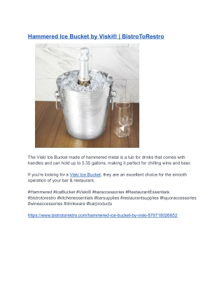 Hammered Ice Bucket by Viski® _ BistroToRestro