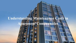 Understanding Maintenance Costs in Apartment Communities