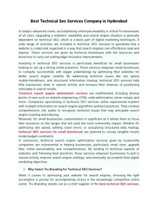 Best Technical Seo Services Company in Hyderabad