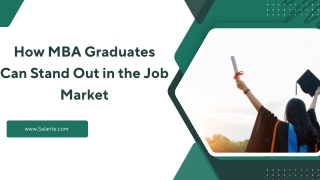 How MBA Graduates Can Stand Out in the Job Market .
