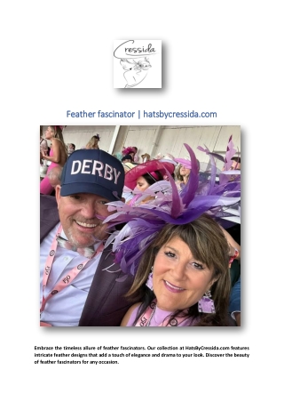 Feather fascinator | hatsbycressida.com