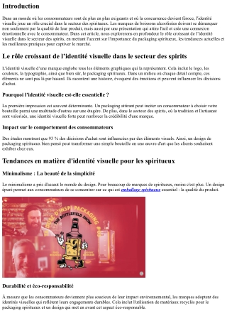 Le rôle croissant de l’identité visuelle dans le secteur des spirits