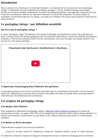 Packaging vintage : un retour aux sources pour les esprits modernes