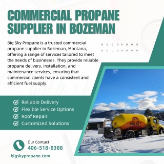 Commercial Propane Supplier in Bozeman  Big Sky Propane