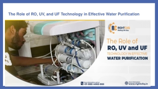 The Role of RO, UV, and UF Technology in Effective Water Purification