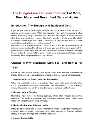 The Hunger-Free Fat Loss Formula_ Eat More, Burn More, and Never Feel Starved Again