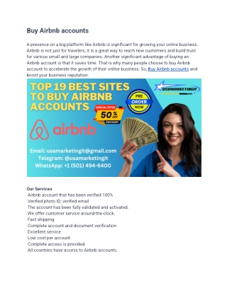 Where Can I Buy., Verified Airbnb Accounts