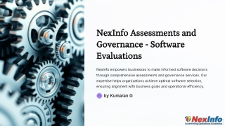 NexInfo Assessments and Governance - Software Evaluations