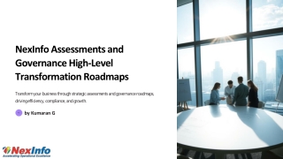 NexInfo Assessments and Governance – High-Level Transformation Roadmaps