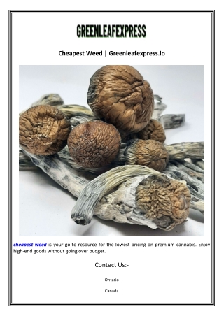 Cheapest Weed  Greenleafexpress.io