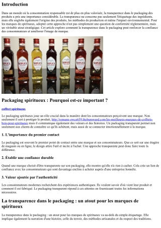 La transparence dans le packaging : un atout pour les marques de spiritueux