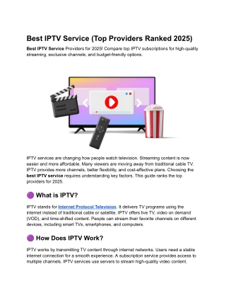10  Best IPTV Service [Top Providers Ranked 2025]