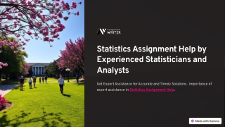 Statistics Assignment Help by Experienced Statisticians and Analysts