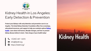 Kidney Health in Los Angeles Early Detection & Prevention