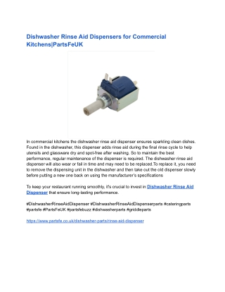 Dishwasher Rinse Aid Dispensers for Commercial Kitchens_PartsFeUK (1)