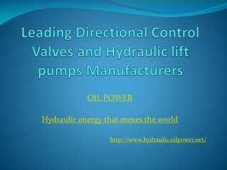 Directional control valve manufacturers and exporters India