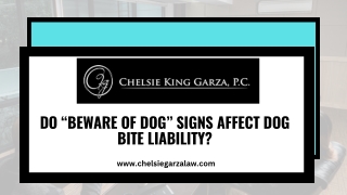 Do “Beware of Dog” Signs Affect Dog Bite Liability