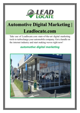 Automotive Digital Marketing | Leadlocate.com