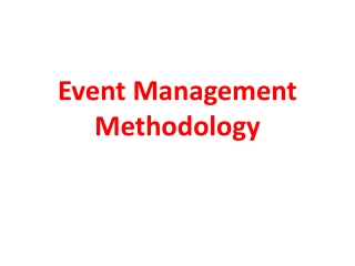 Event Management Methodology