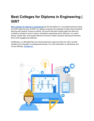 Best Colleges for Diploma in Engineering _ GIST