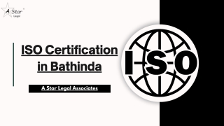 ISO Certification in Bathinda - Documents, Process and Consultants