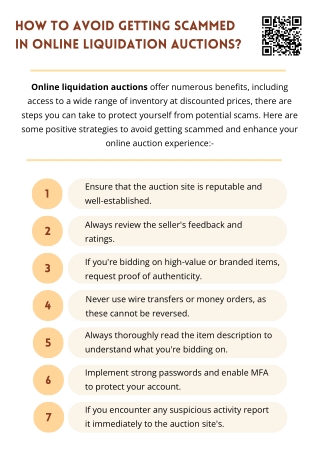 How To Avoid Getting Scammed In Online Liquidation Auctions?